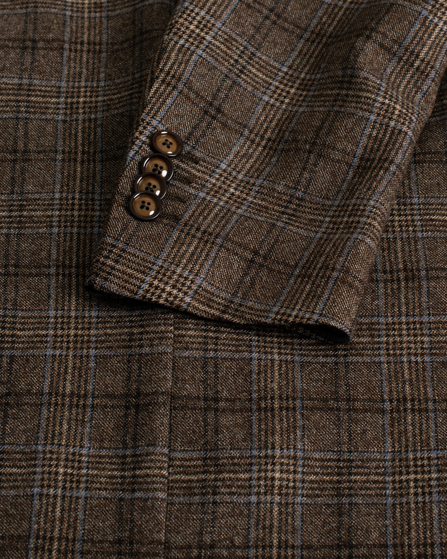 Homme | Blazers | Pre-owned | Tagliatore Check Wool Blazer Brown 48