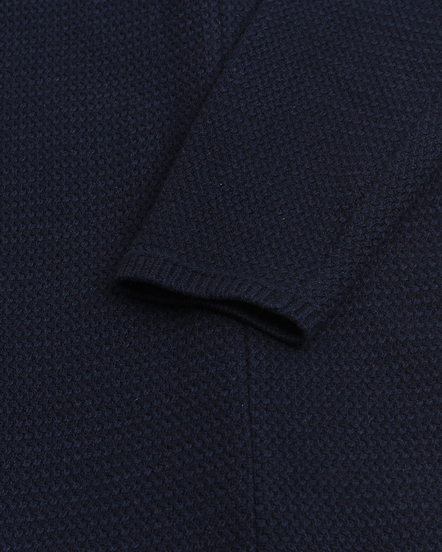Homme | Pre-owned Blazers | Pre-owned | Stenströms Knitted Textured Merino Wool Blazer Navy M