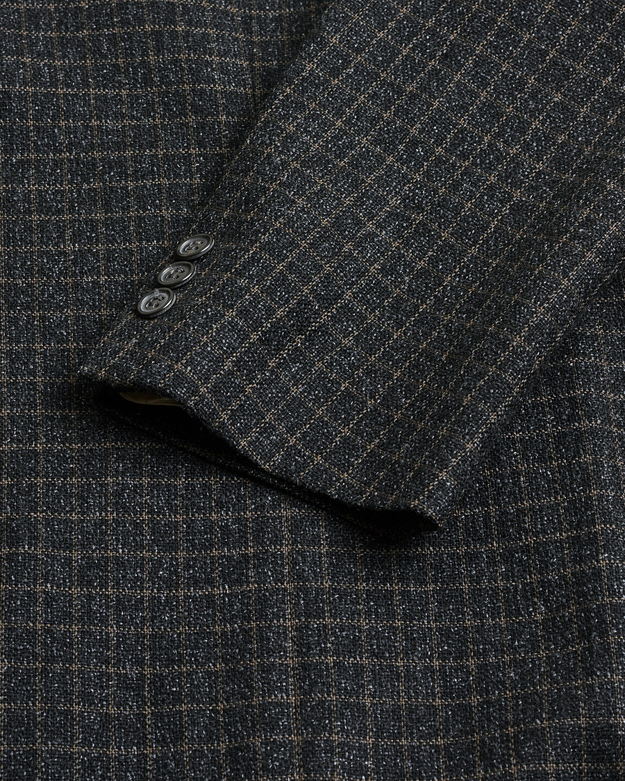 Homme | Pre-owned Blazers | Pre-owned | Ermenegildo Zegna Vintage Wool Checked Blazer Dark Grey 50