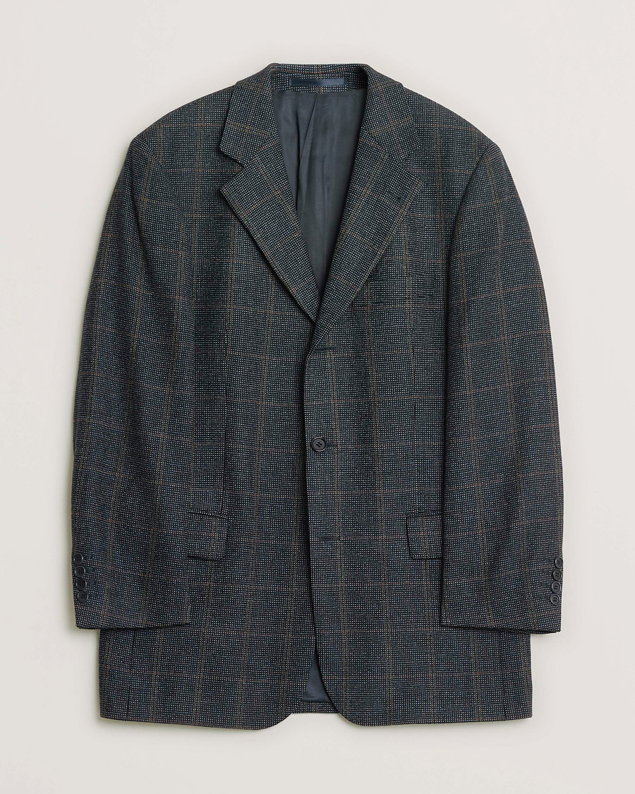 Homme | Pre-owned Blazers | Pre-owned | BOSS Vintage Wool Checked Blazer Navy 48