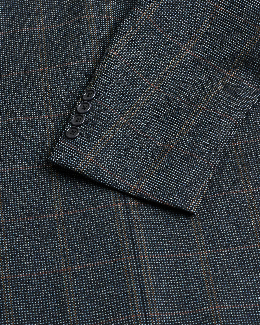 Homme | Pre-owned Blazers | Pre-owned | BOSS Vintage Wool Checked Blazer Navy 48