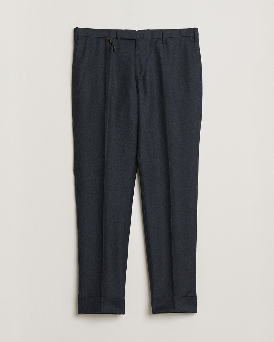Homme | Pre-owned Pantalons | Pre-owned | Incotex Slim Fit Flannel Trousers Navy 50