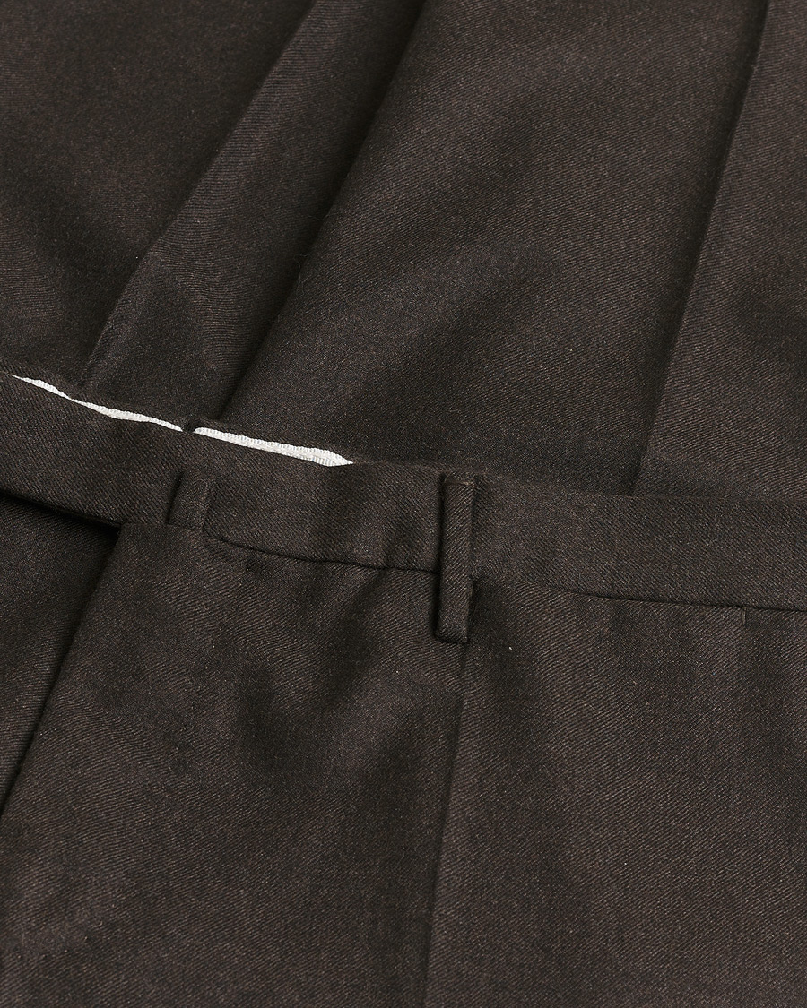 Homme | Pre-owned Pantalons | Pre-owned | Incotex Slim Fit Flannel Trousers Brown 50