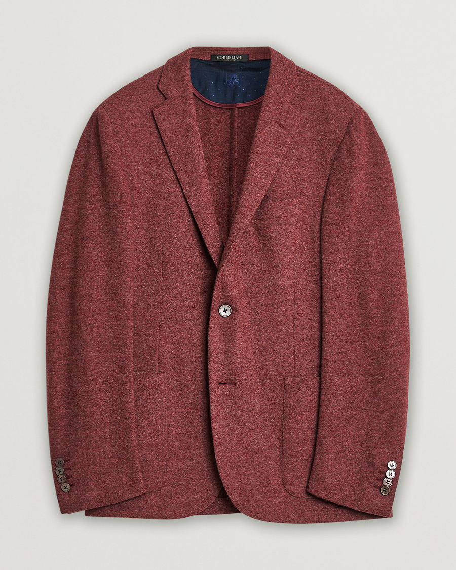 Homme | Pre-owned Blazers | Pre-owned | Corneliani Unlined Knitted Cashmere Blazer Rust 48