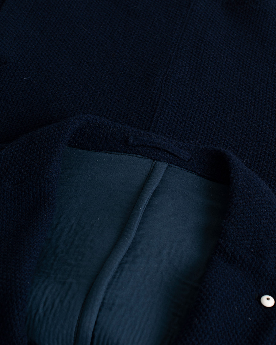 Homme | Blazers | Pre-owned | L.B.M. 1911 Knitted Punto Wool Structure Blazer Navy