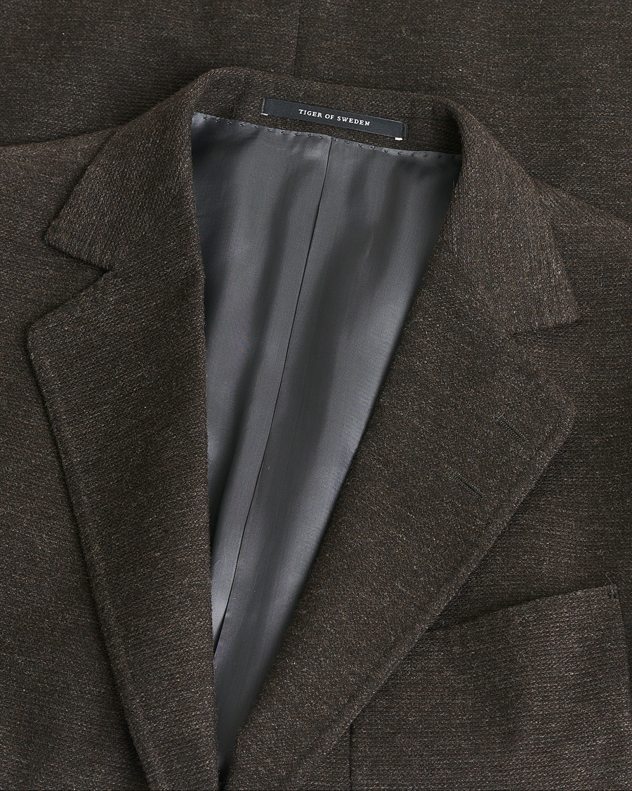 Homme | Pre-owned Blazers | Pre-owned | Tiger of Sweden Patch Pocket Wool Blazer Brown 50
