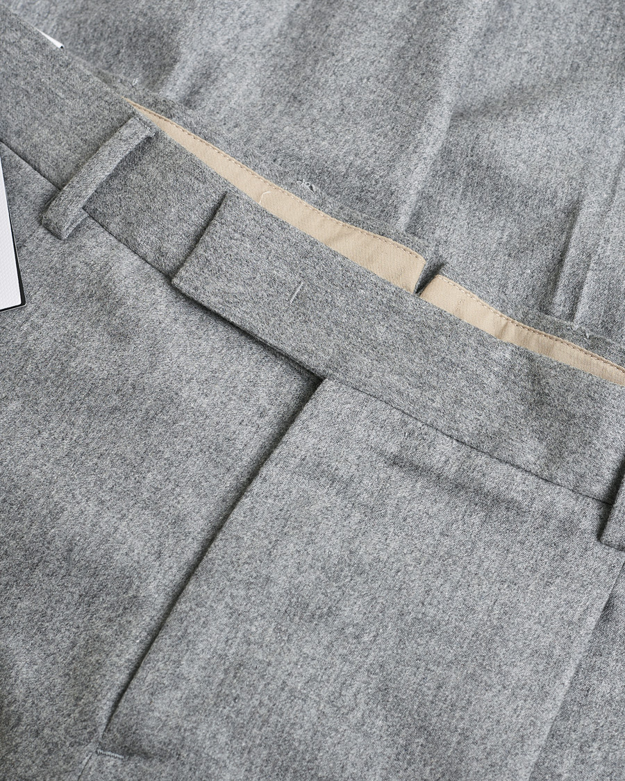 Homme | PT01 Pleated Wool Trousers Grey Melange 50 | Pre-owned | PT01 Pleated Wool Trousers Grey Melange 50