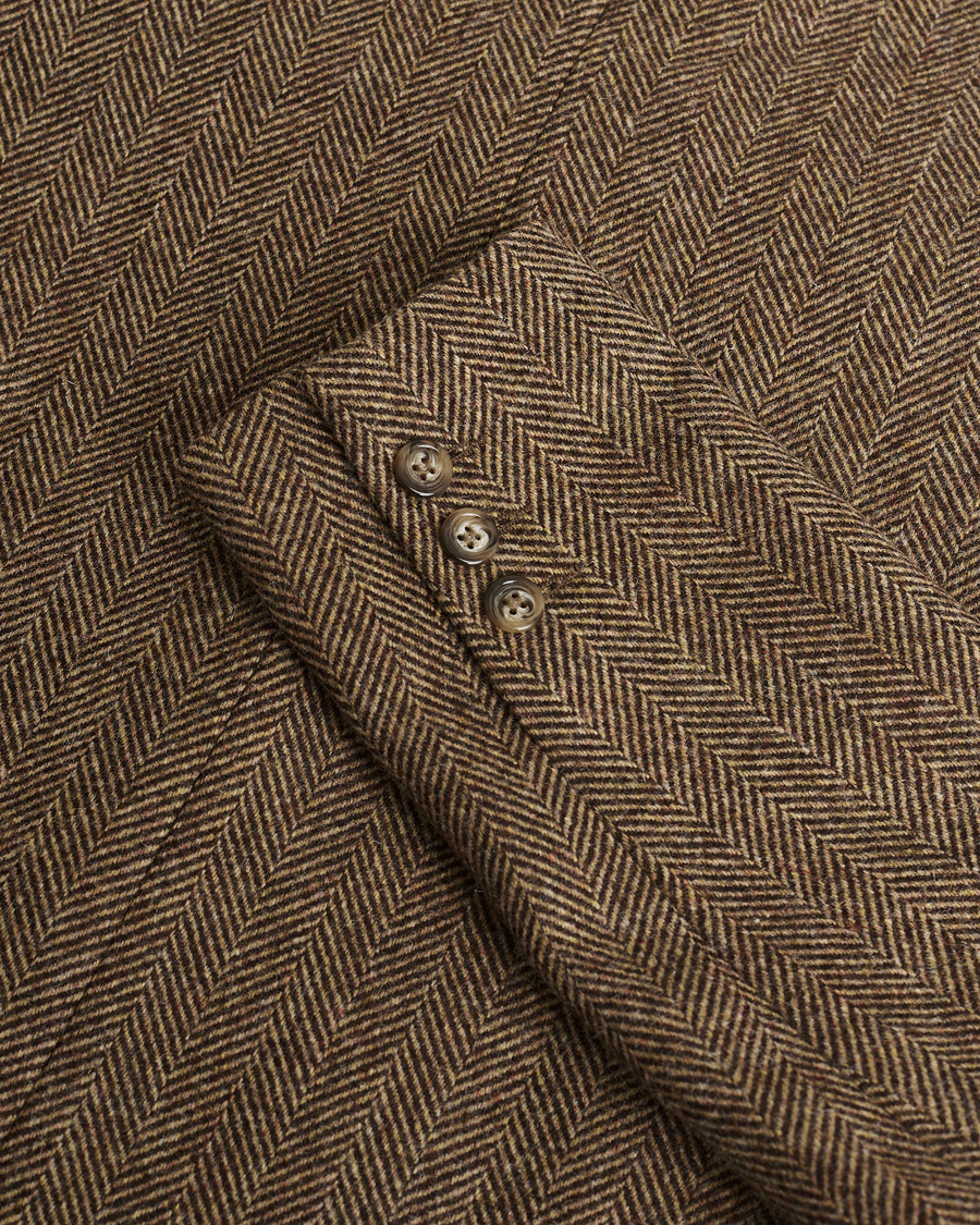 Homme | Pre-owned Blazers | Pre-owned | Palmes Blaze Herringbone Wool Sport Coat Brown 46