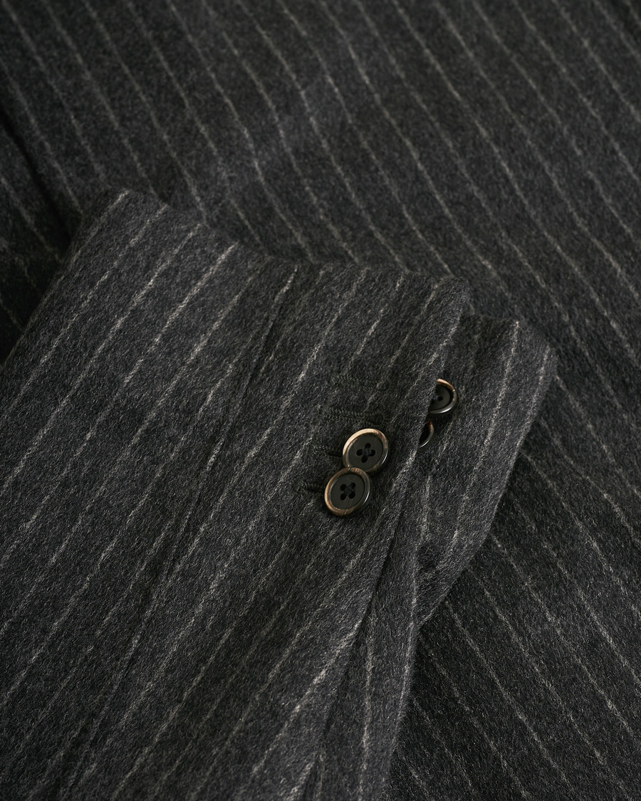 Homme | Manteaux Et Vestes | Pre-owned | Corneliani ID Wool Zip Coat Charcoal Pinstripe 50