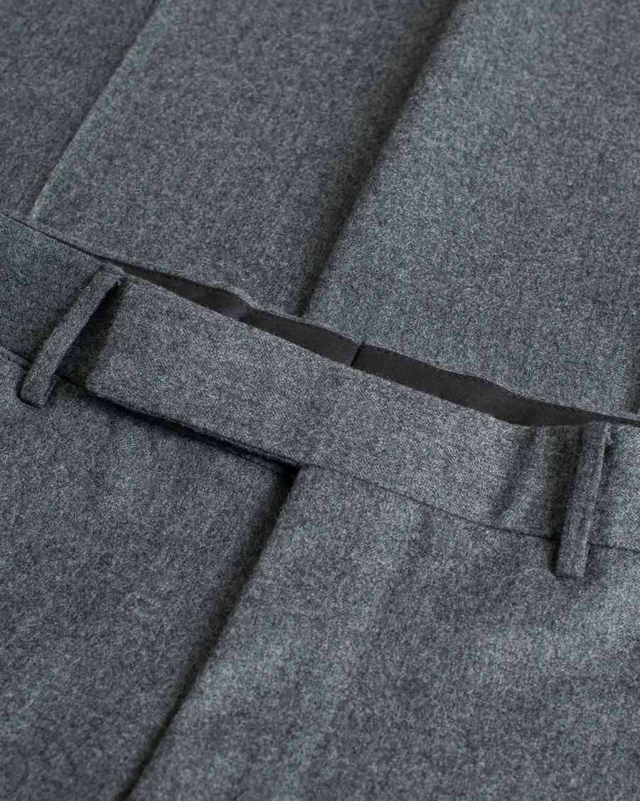 Homme | Pantalons | Pre-owned | Zegna Carded Flannel Trousers Grey Melange