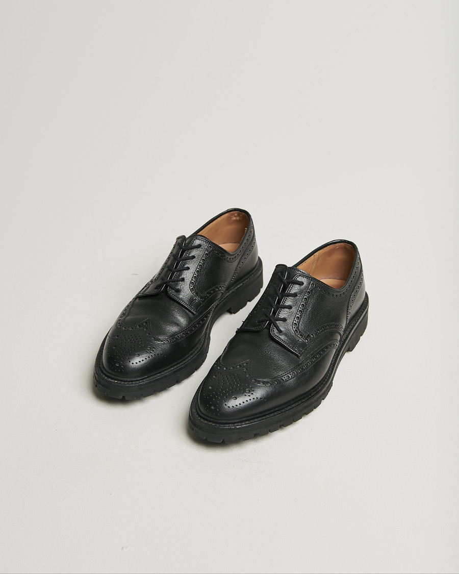 Homme | Crockett & Jones Pembroke Milled Grain Vibram Black | Pre-owned | Crockett & Jones Pembroke Milled Grain Vibram Black