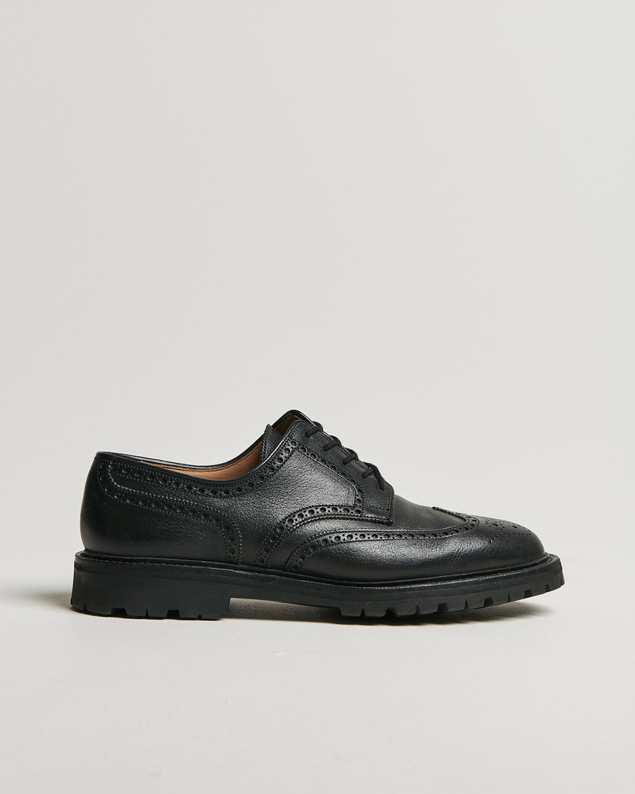 Homme | Crockett & Jones Pembroke Milled Grain Vibram Black | Pre-owned | Crockett & Jones Pembroke Milled Grain Vibram Black