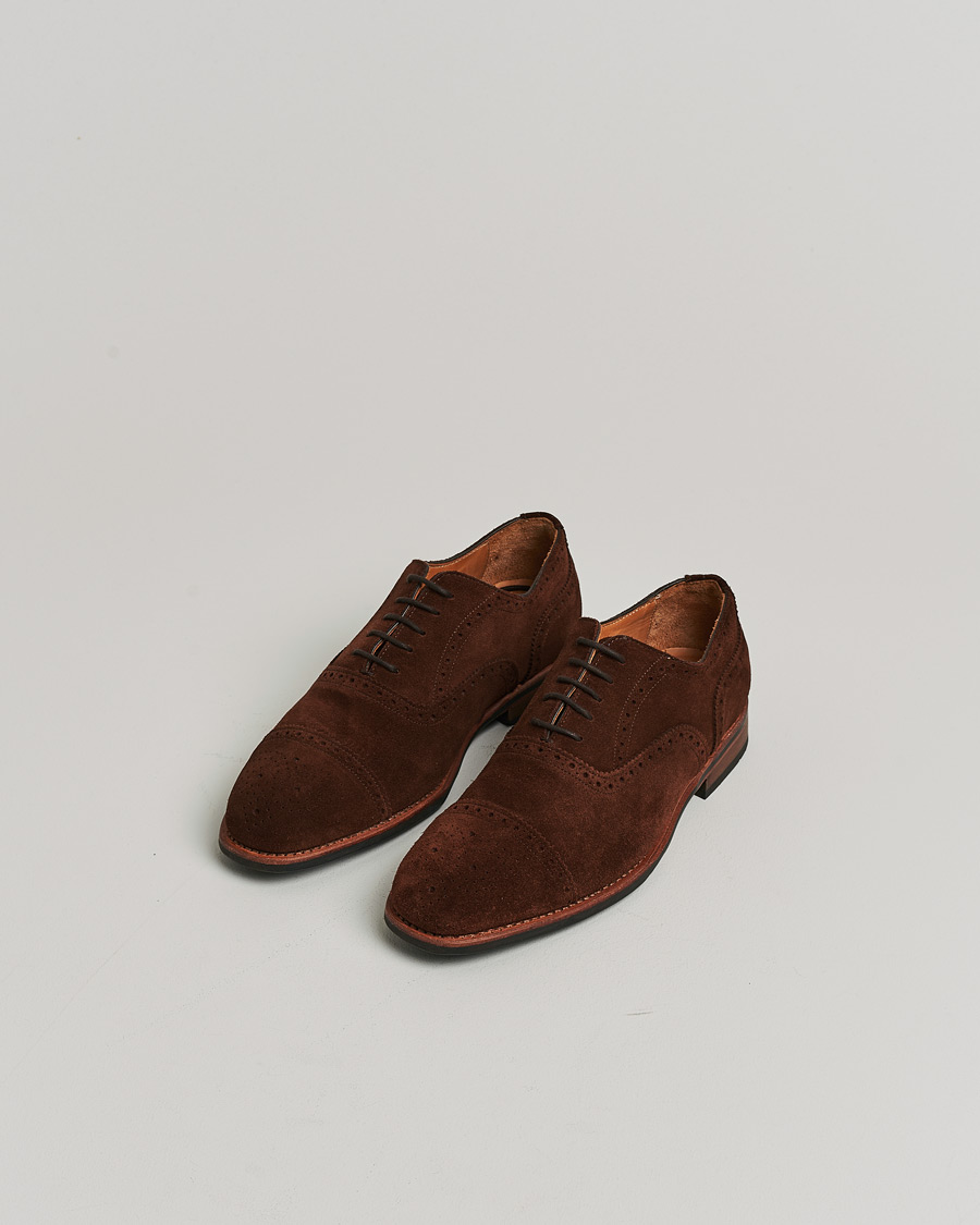 Homme | Myrqvist Strömsö Oxford Brogue Brown Suede UK7 - EU41 | Pre-owned | Myrqvist Strömsö Oxford Brogue Brown Suede UK7 - EU41