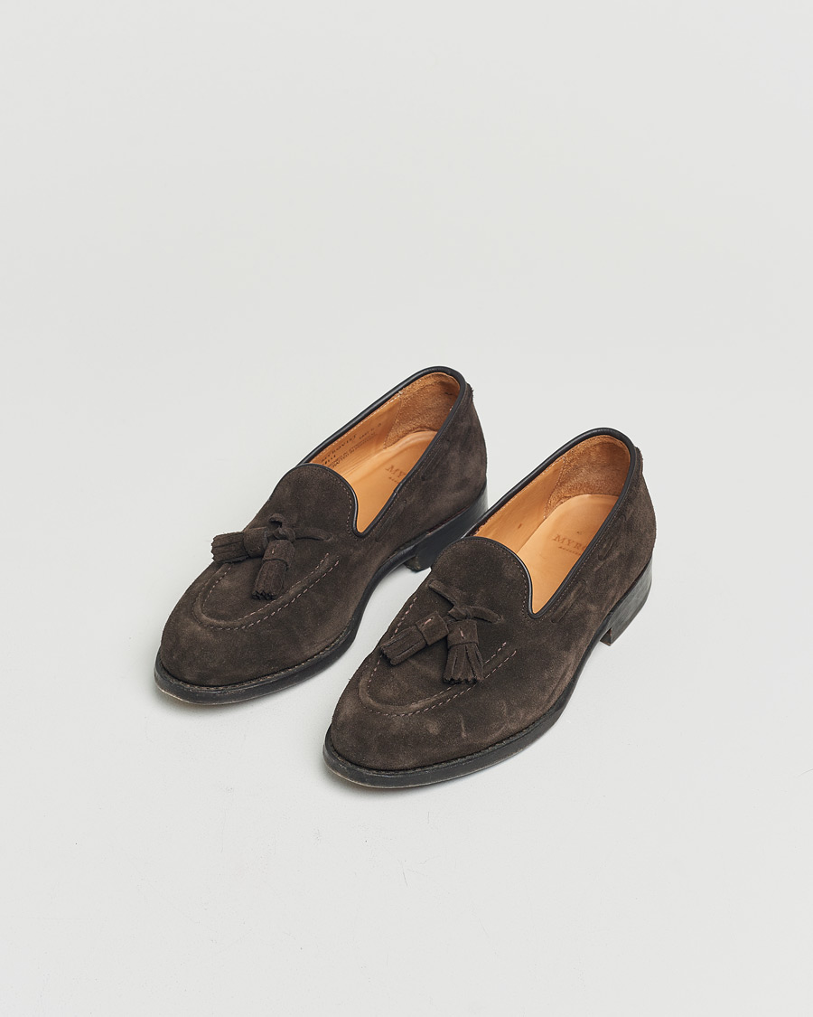 Homme | Myrqvist Mölle Tassel Loafer Dark Brown Suede UK6 - EU40 | Pre-owned | Myrqvist Mölle Tassel Loafer Dark Brown Suede UK6 - EU40