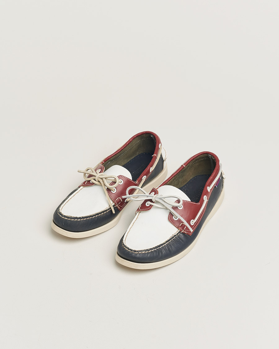 Homme | Sebago Docksides Navy/Red/White US11,5 - EU46 | Pre-owned | Sebago Docksides Navy/Red/White US11,5 - EU46