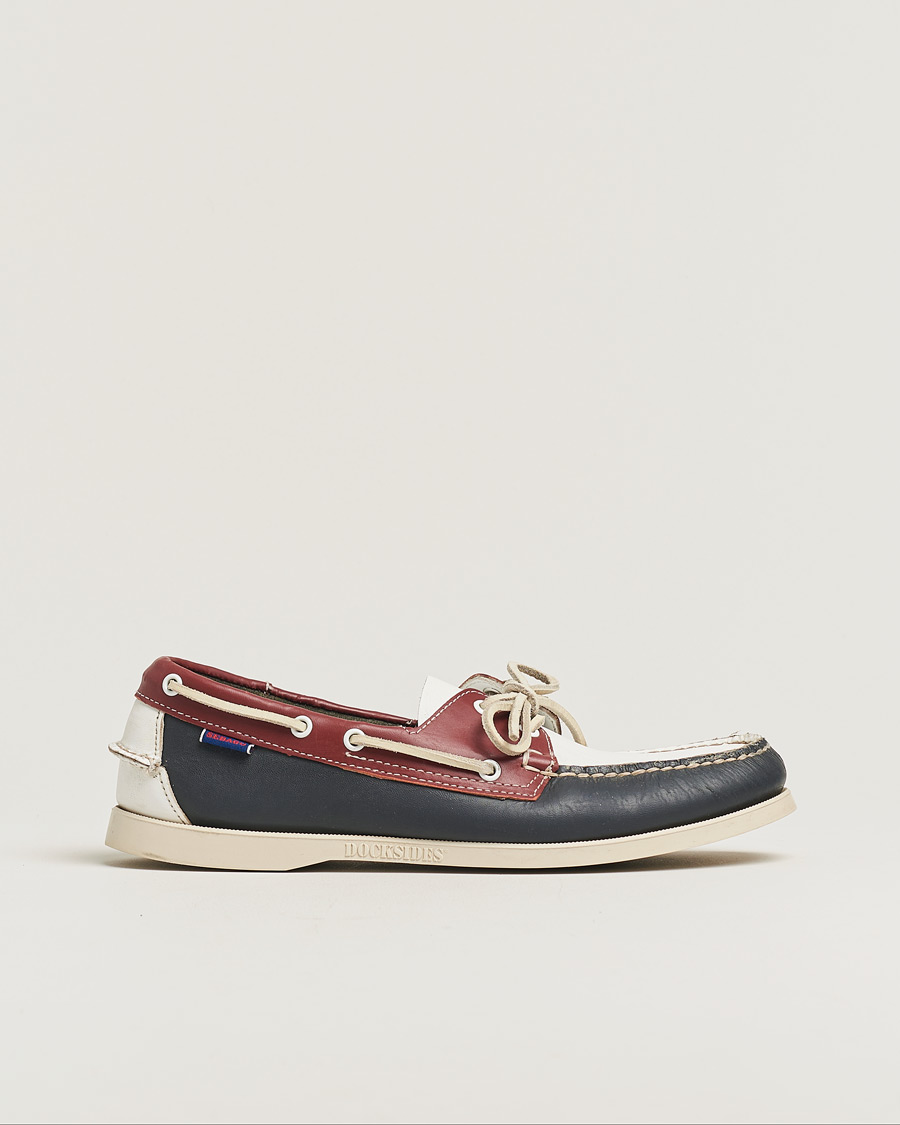Homme | Sebago Docksides Navy/Red/White US11,5 - EU46 | Pre-owned | Sebago Docksides Navy/Red/White US11,5 - EU46