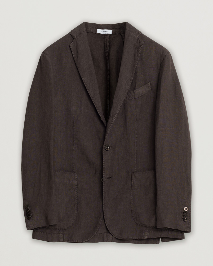 Homme | Blazers | Pre-owned | Boglioli K Jacket Linen Blazer Dark Brown