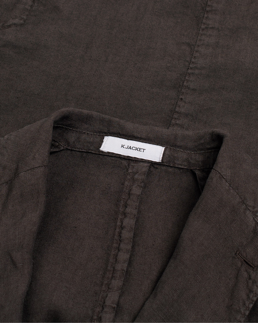 Homme | Blazers | Pre-owned | Boglioli K Jacket Linen Blazer Dark Brown