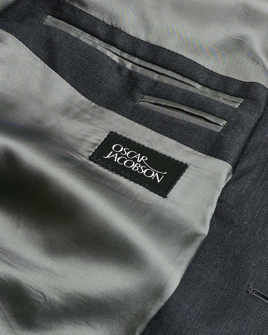 Homme | Oscar Jacobson Vintage Wool Suit Dark Grey 50 | Pre-owned | Oscar Jacobson Vintage Wool Suit Dark Grey 50