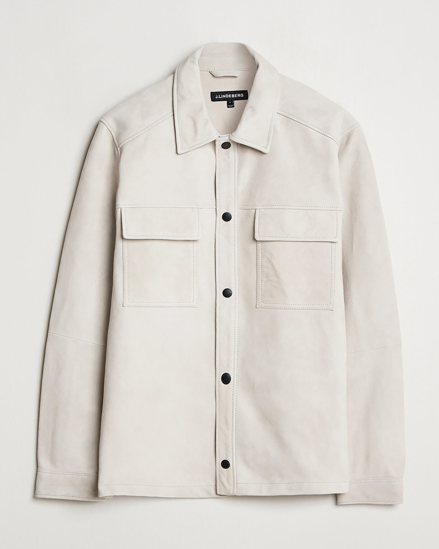 Homme | Pre-owned Chemises | Pre-owned | J.Lindeberg Wilden Suede Overshirt Moonbeam M