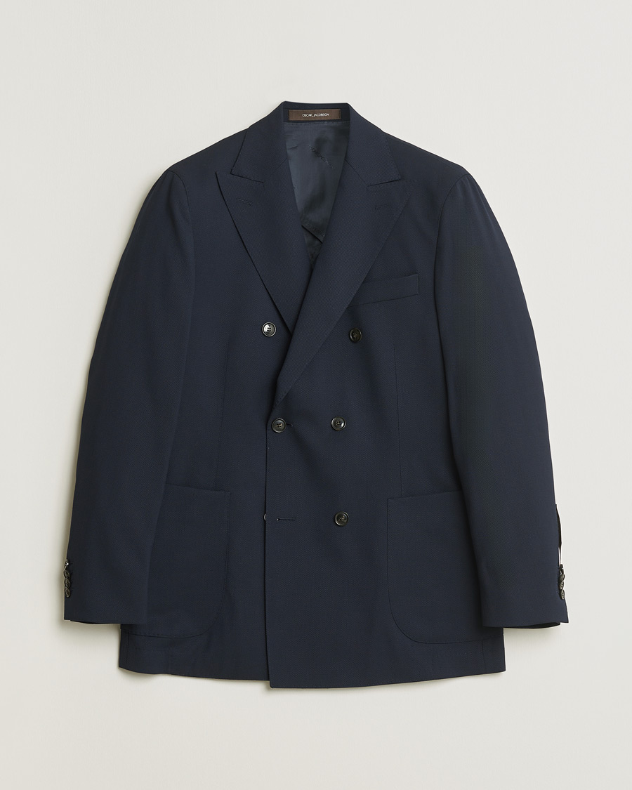 Homme | Pre-owned Blazers | Pre-owned | Oscar Jacobson Farris Patch Blazer Navy 48