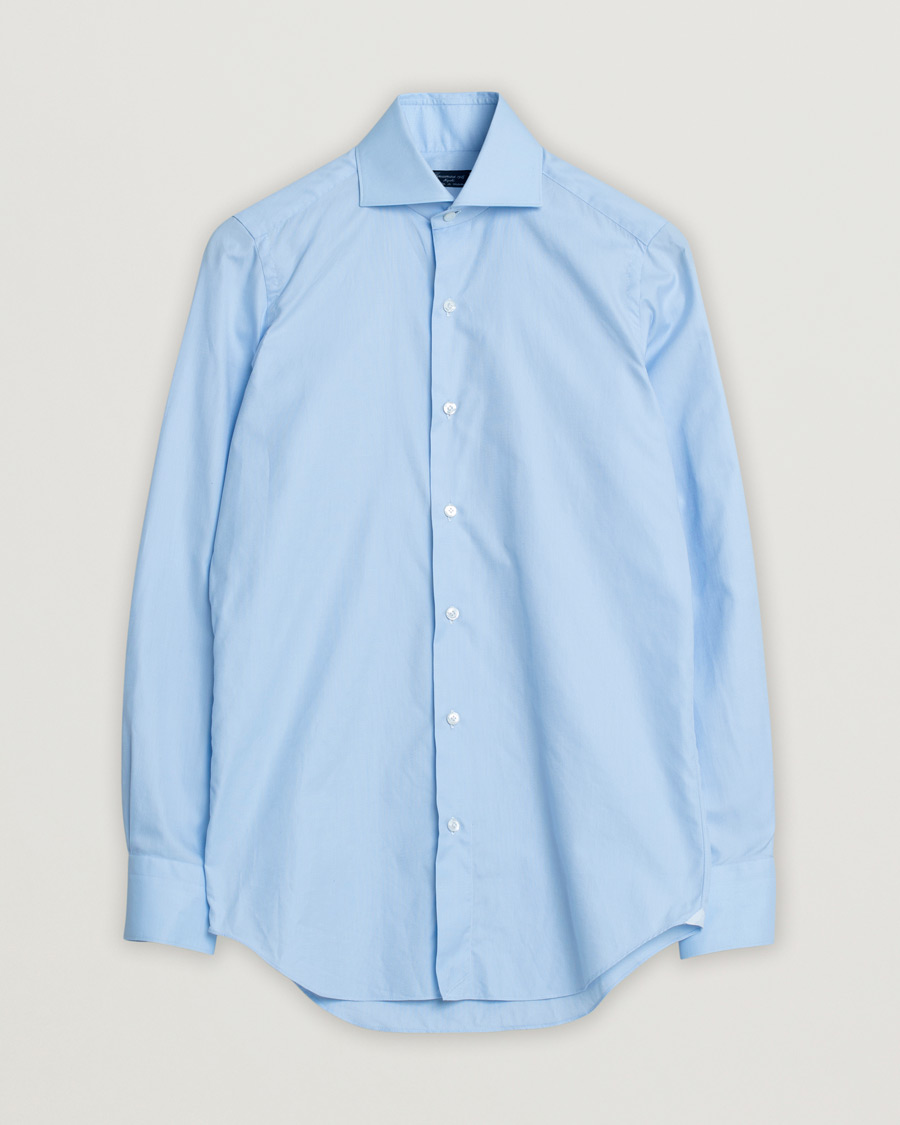 Homme | Chemises | Pre-owned | Finamore Napoli Milano Slim Royal Oxford Dress Shirt Light Blue