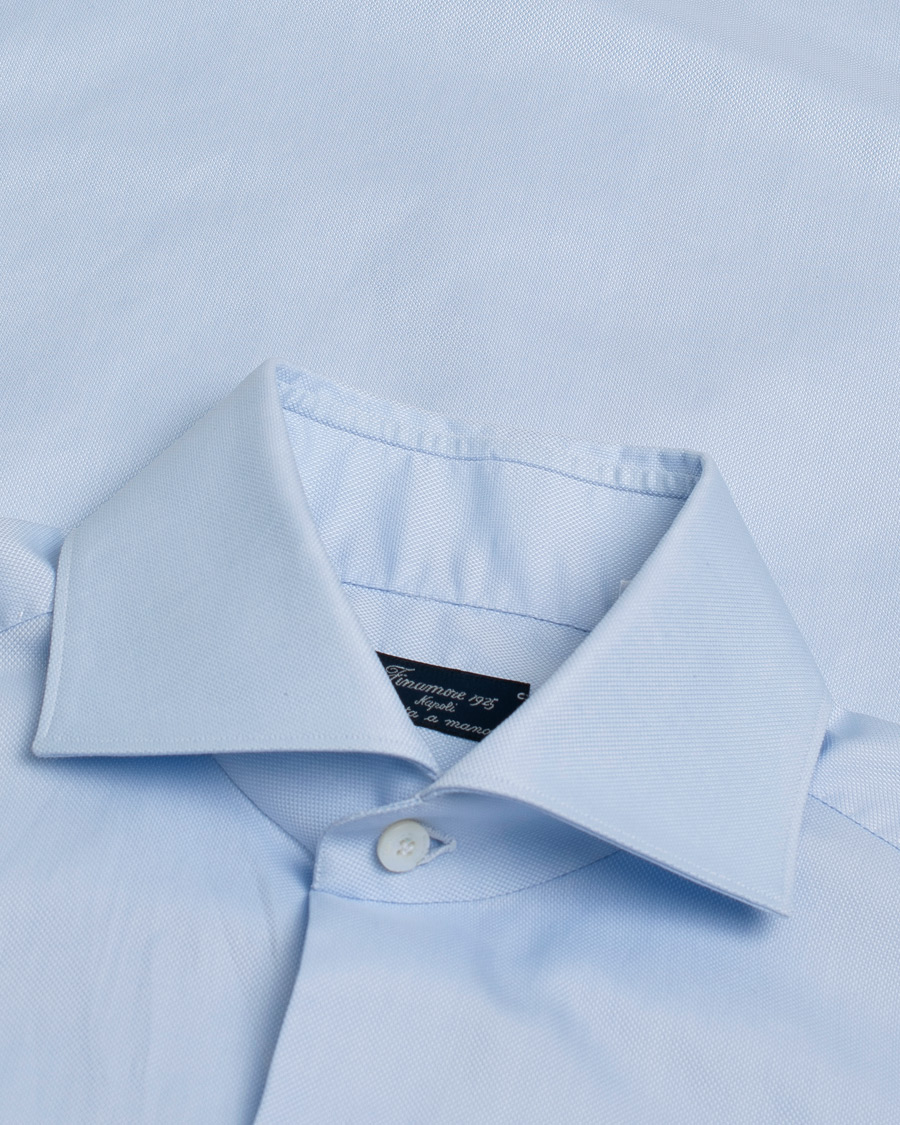 Homme | Chemises | Pre-owned | Finamore Napoli Milano Slim Royal Oxford Dress Shirt Light Blue