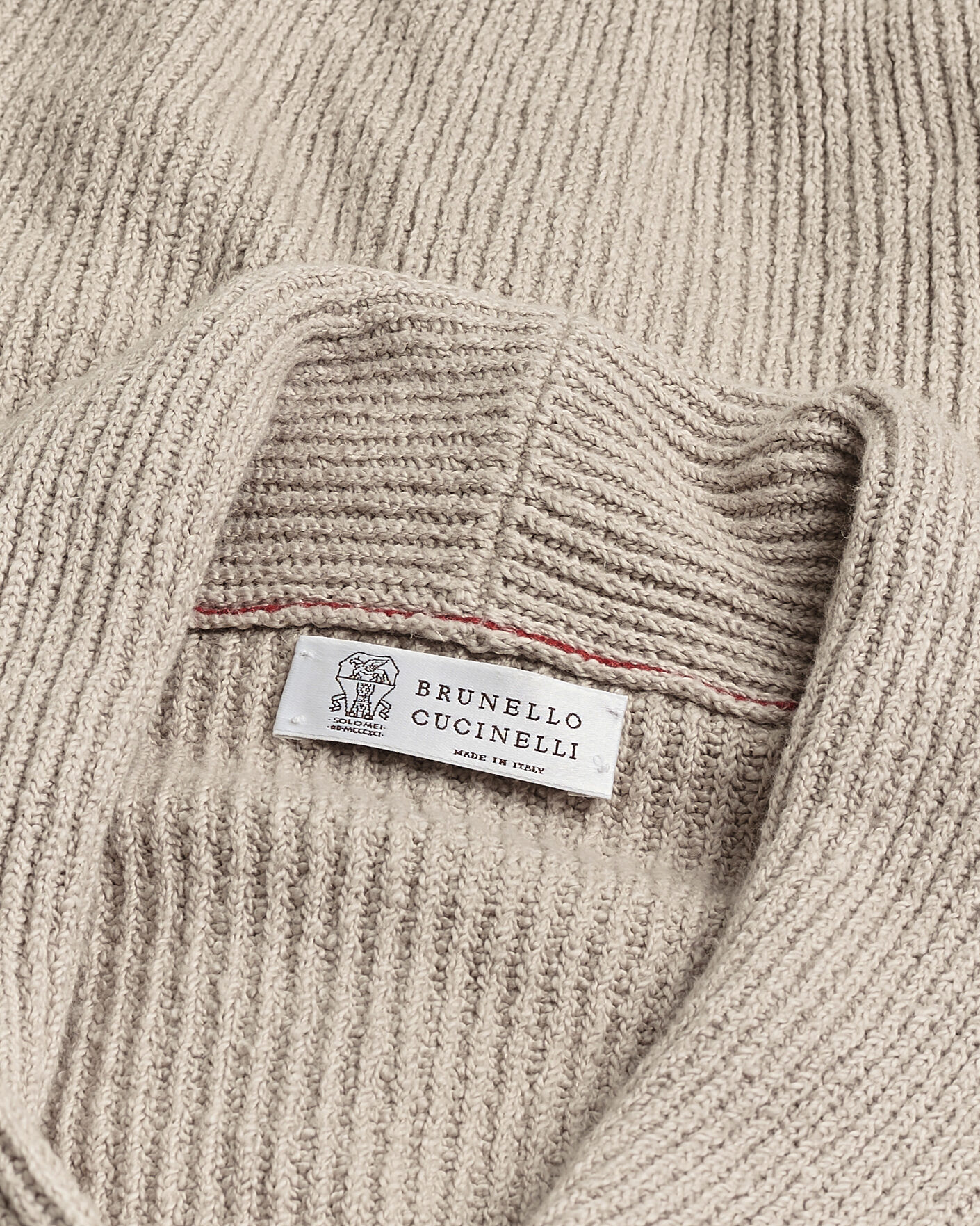 Homme | Pre-owned Pulls Et Tricots | Pre-owned | Brunello Cucinelli Heavy Rib Shawl Cardigan Beige 52