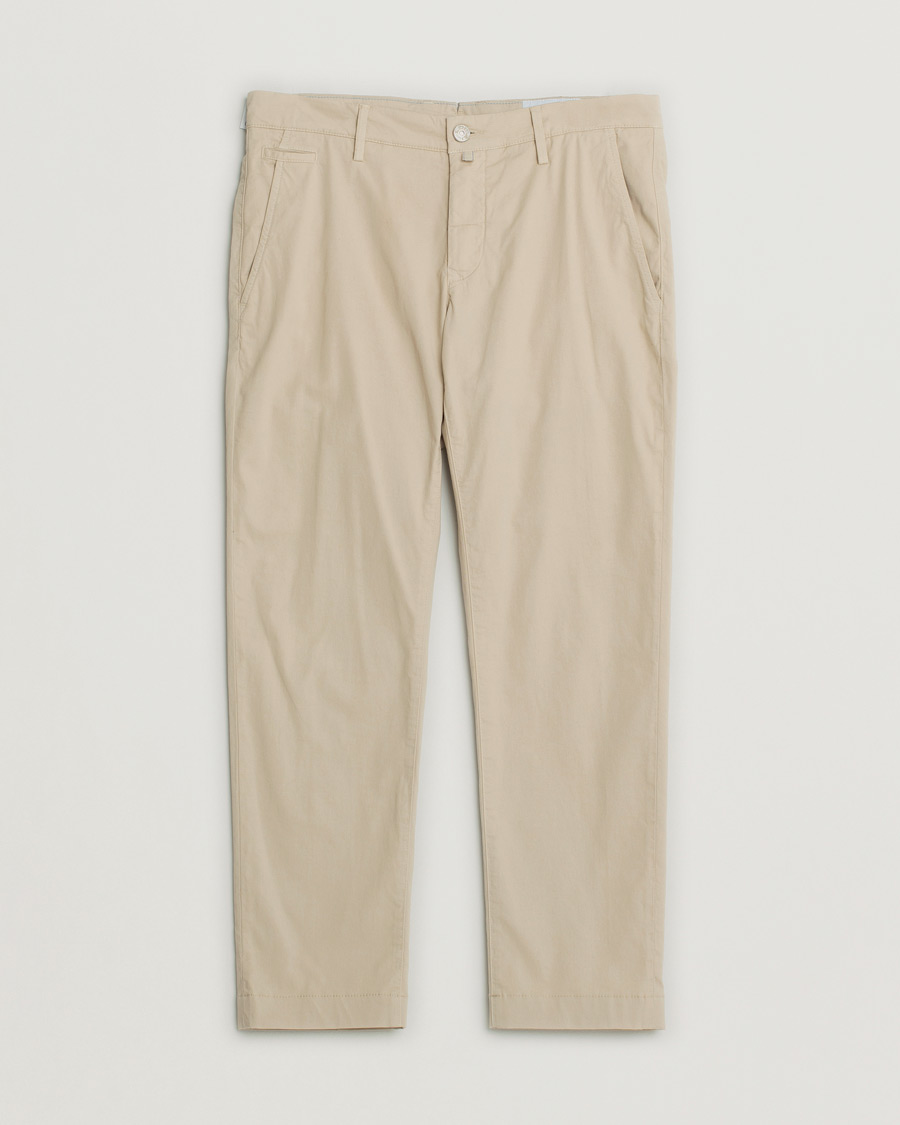 Homme | Pre-owned Pantalons | Pre-owned | Jacob Cohën Bobby Cotton Gabardine Chinos Beige