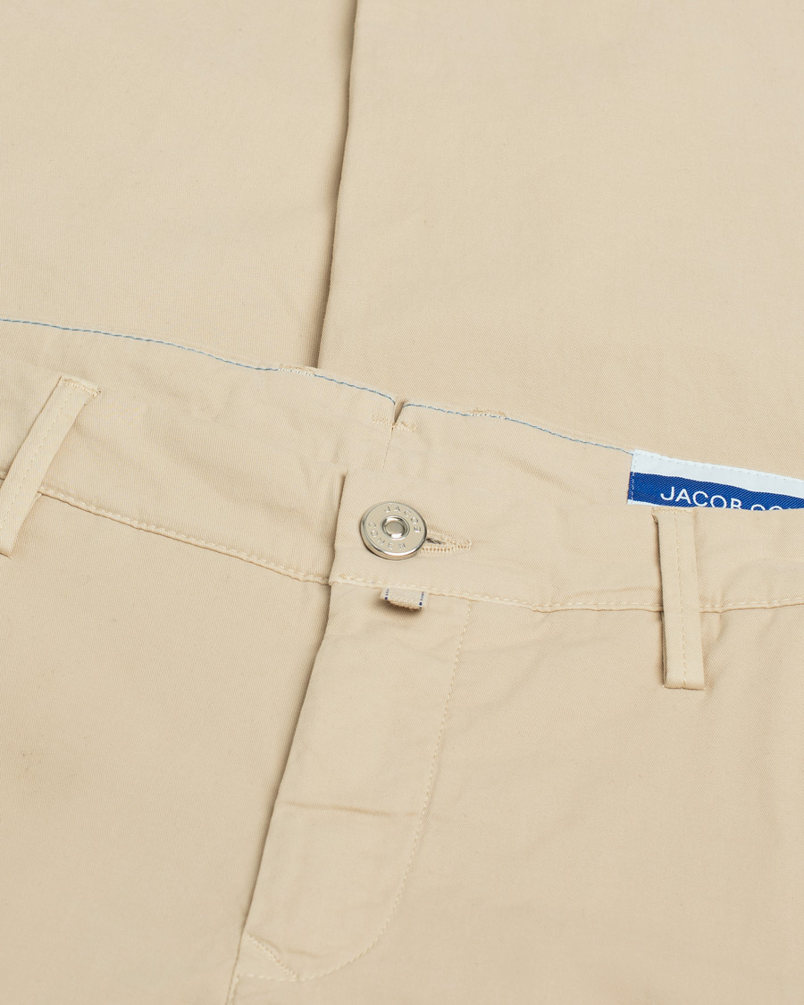 Homme | Pre-owned Pantalons | Pre-owned | Jacob Cohën Bobby Cotton Gabardine Chinos Beige