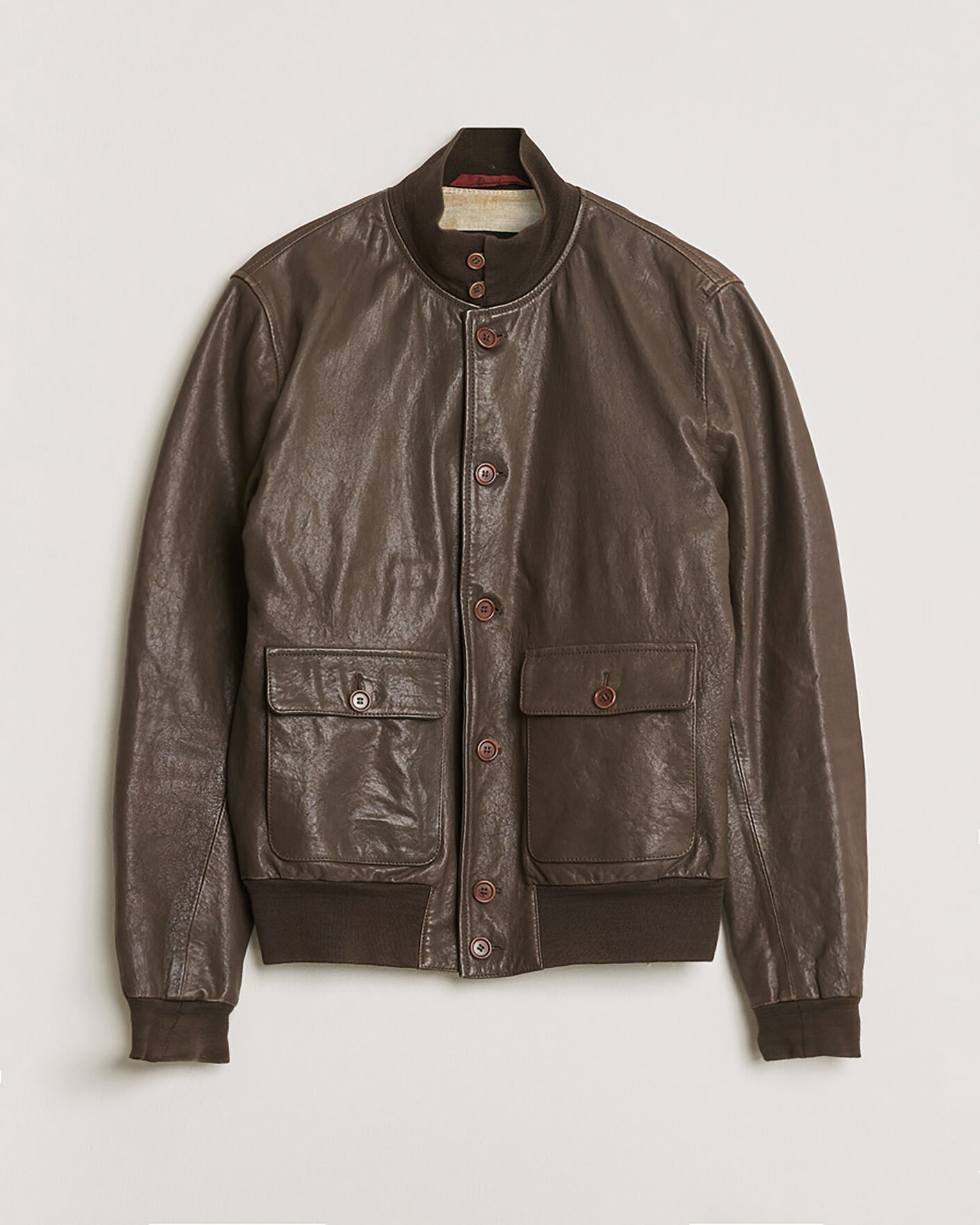 Homme | Pre-owned Manteaux Et Vestes | Pre-owned | Stewart Calf Bomber Jacket Dark Brown L