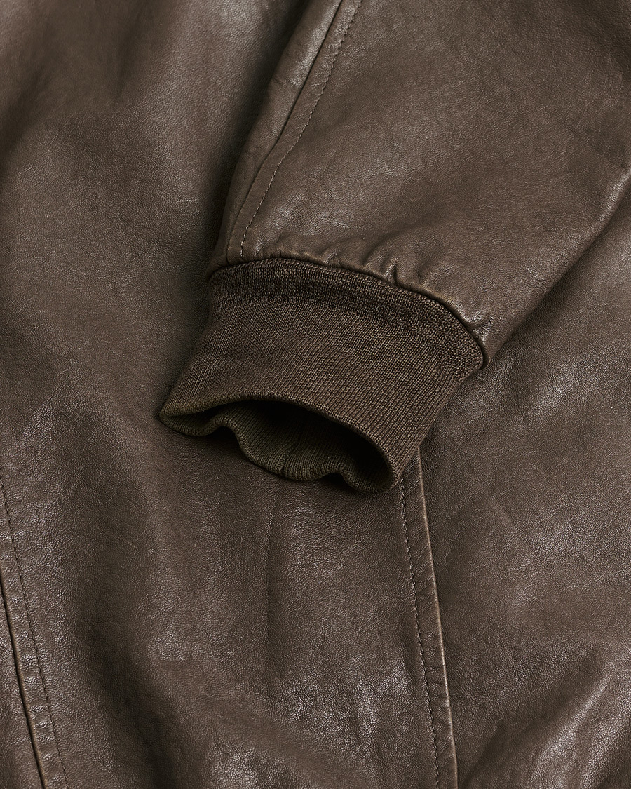 Homme | Pre-owned Manteaux Et Vestes | Pre-owned | Stewart Calf Bomber Jacket Dark Brown L