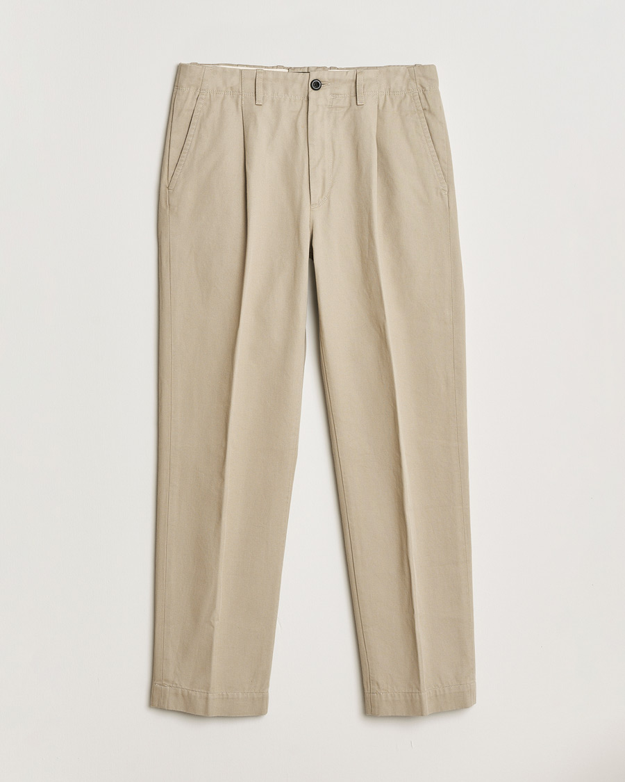 Homme | Pre-owned Pantalons | Pre-owned | Incotex Regular Fit Uniform Cotton Slacks Beige W32