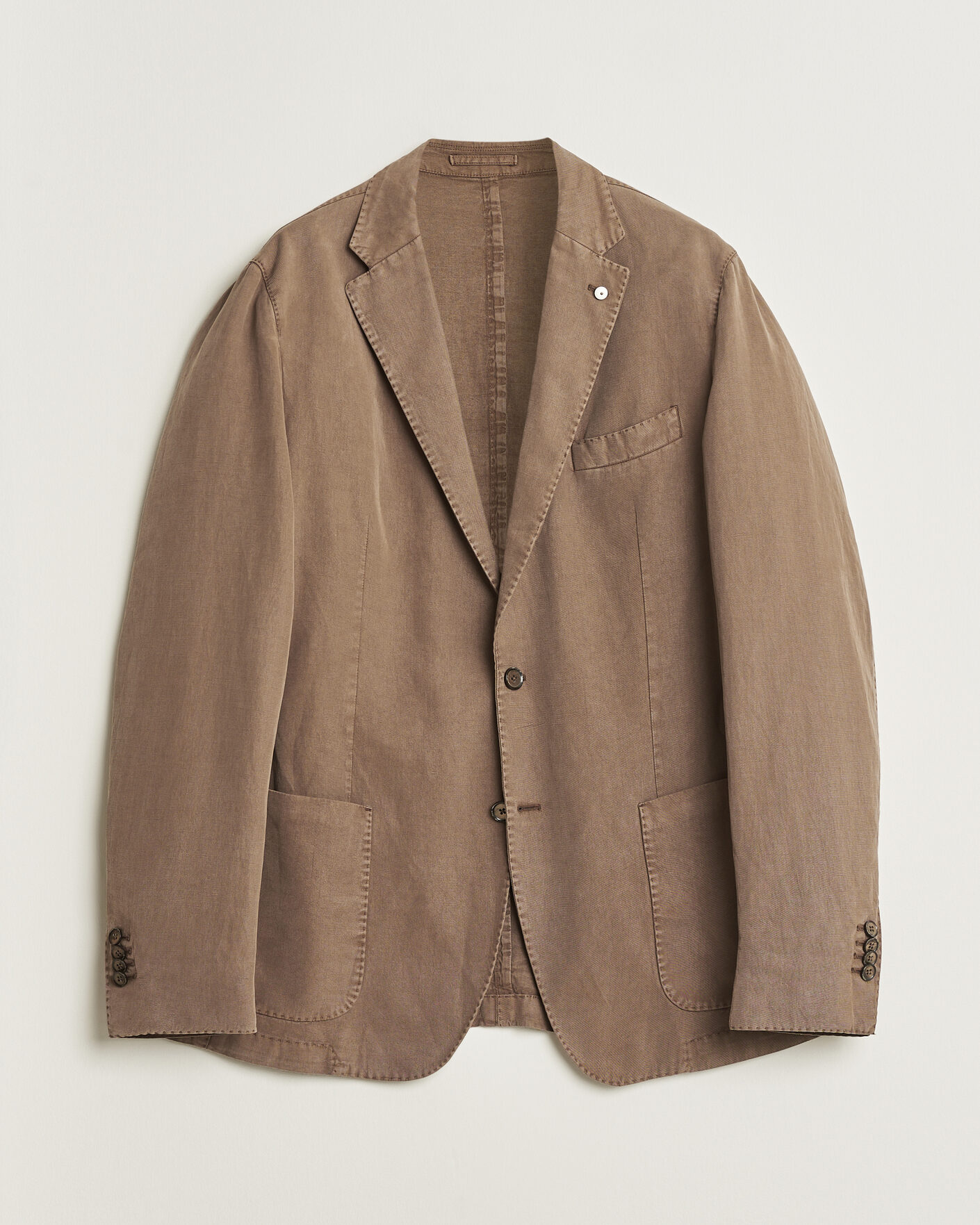 Homme | Pre-owned Blazers | Pre-owned | L.B.M. 1911 Jack Regular Fit Cotton Blend Blazer Taupe 54