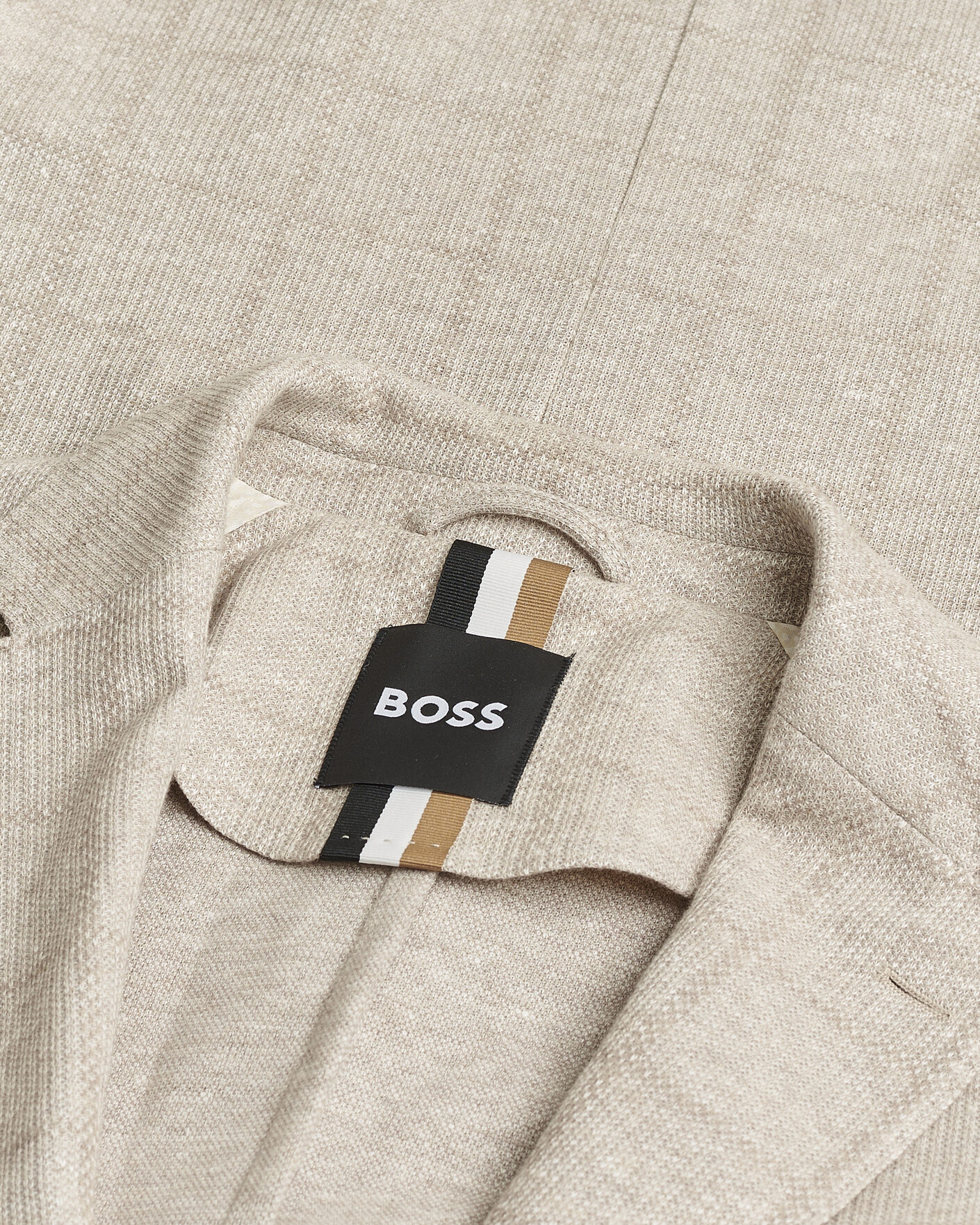 Homme | Pre-owned Blazers | Pre-owned | BOSS BLACK Hanry Checked Jersey Patch Pocket Blazer Open White 52