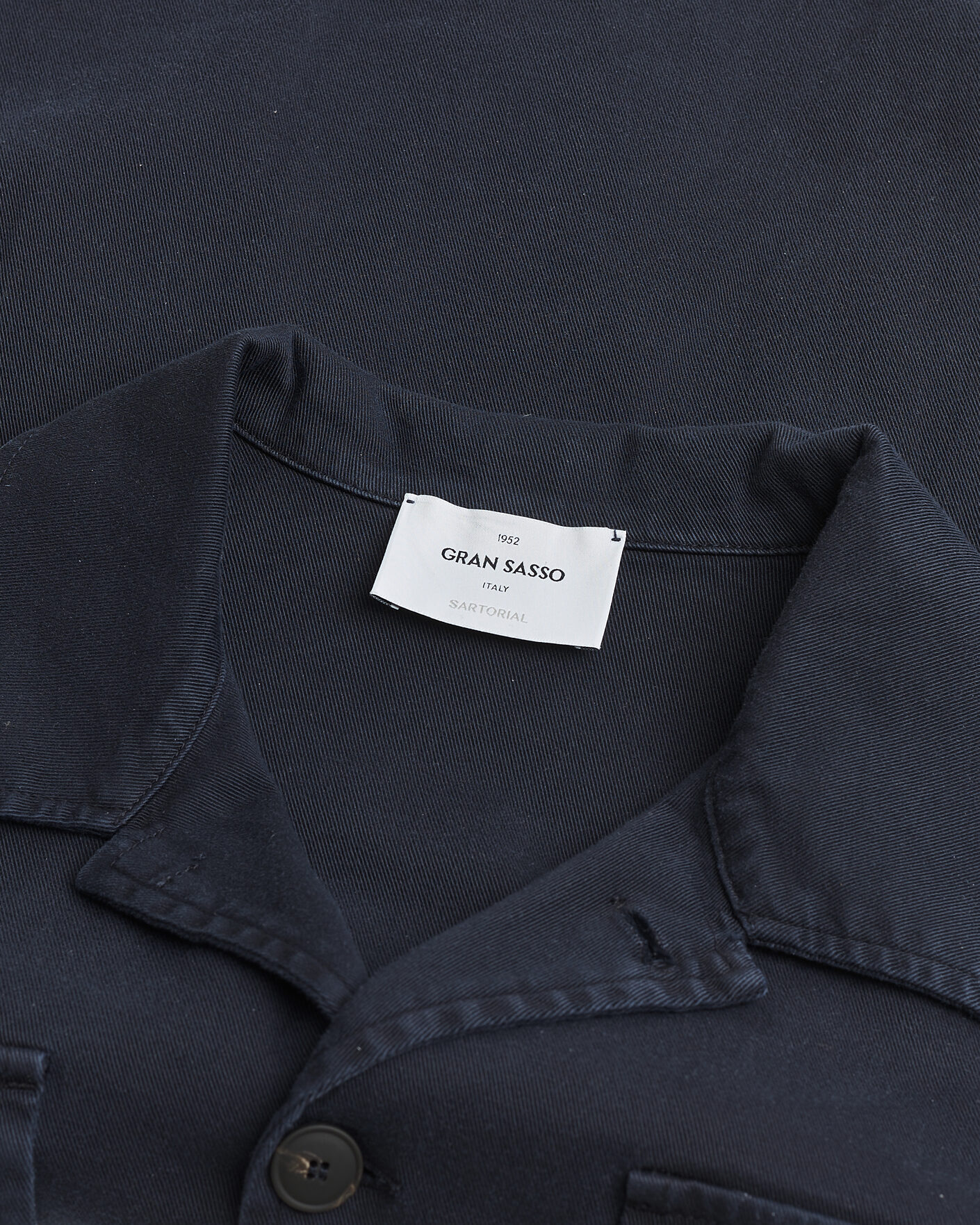 Homme | Pre-owned Manteaux Et Vestes | Pre-owned | Gran Sasso Cotton Twill Safari Jacket Navy 50