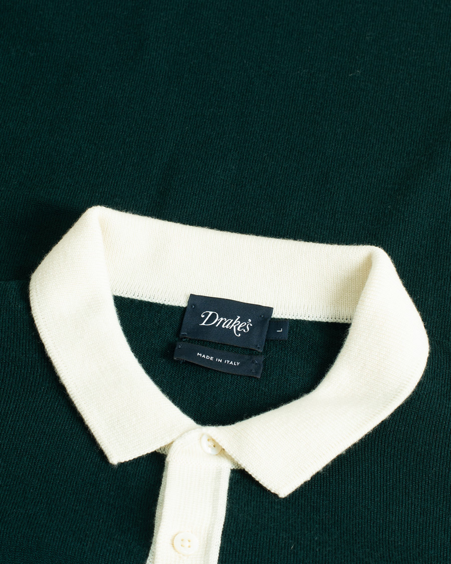 Homme | Pulls Et Tricots | Pre-owned | Drake's Long Sleeve Knit Polo Green L