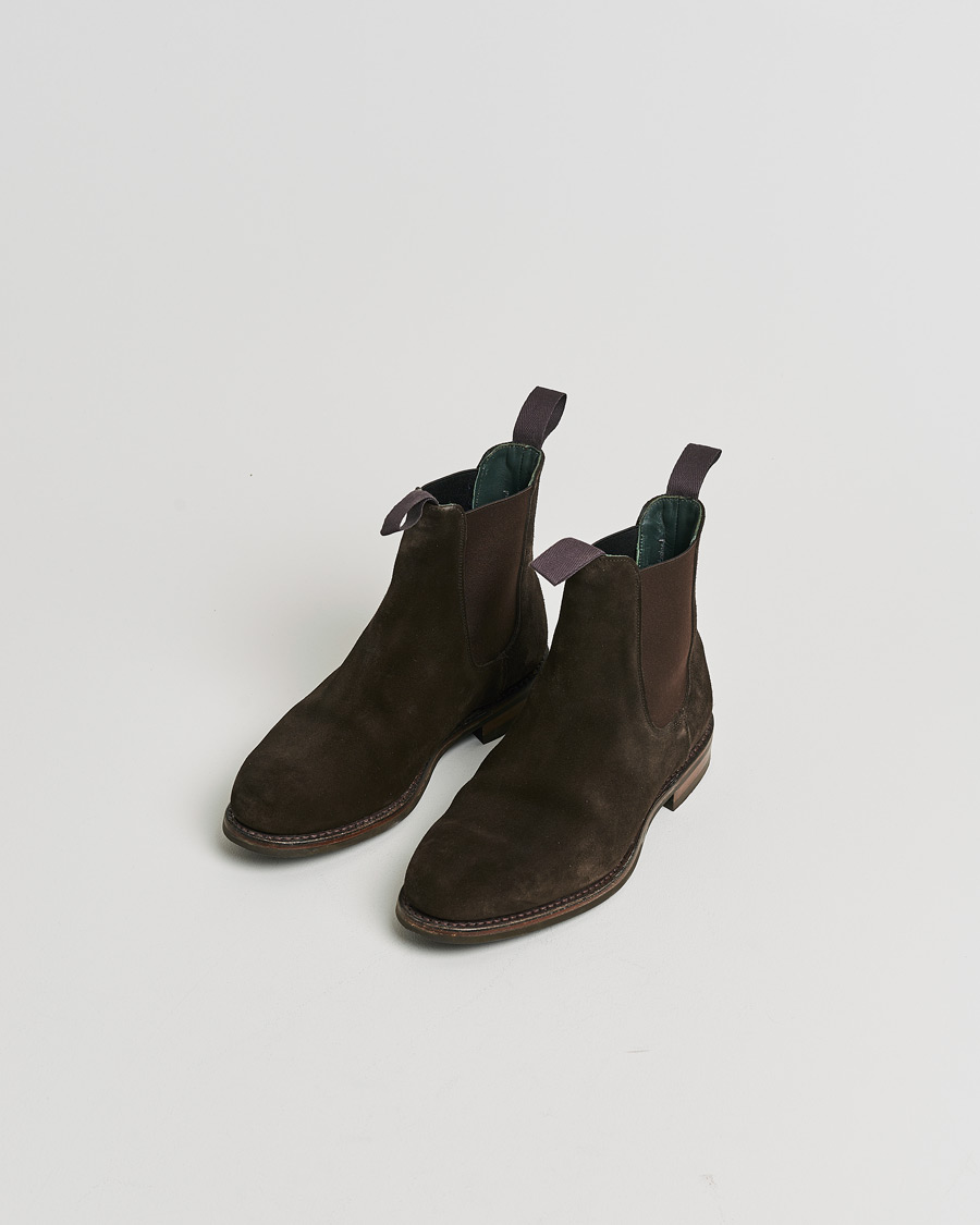 Homme | Pre-owned Chaussures cousues trépointe | Pre-owned | Drake's Chelsea Boot Brown Suede UK9 - EU43