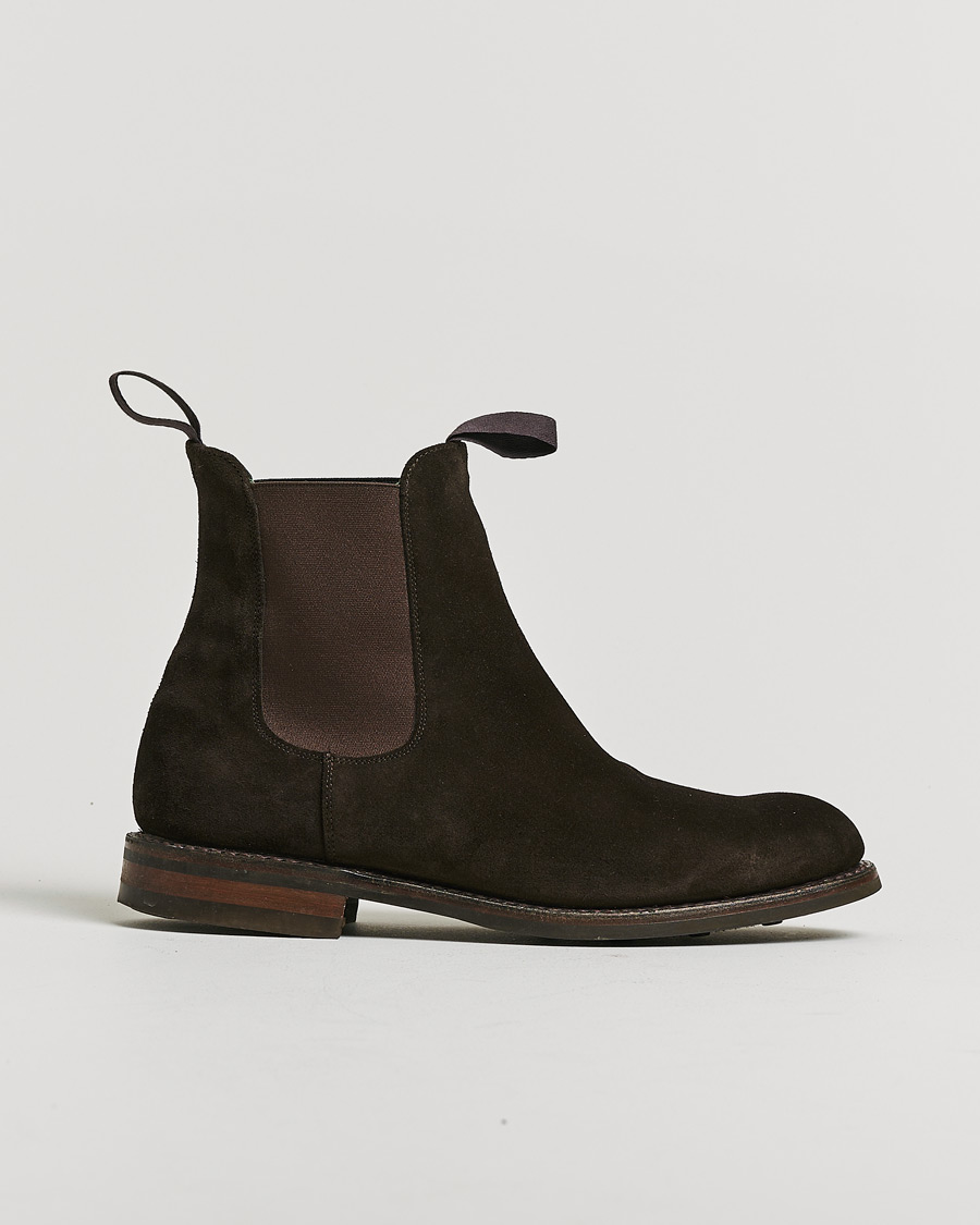 Homme | Pre-owned Chaussures cousues trépointe | Pre-owned | Drake's Chelsea Boot Brown Suede UK9 - EU43