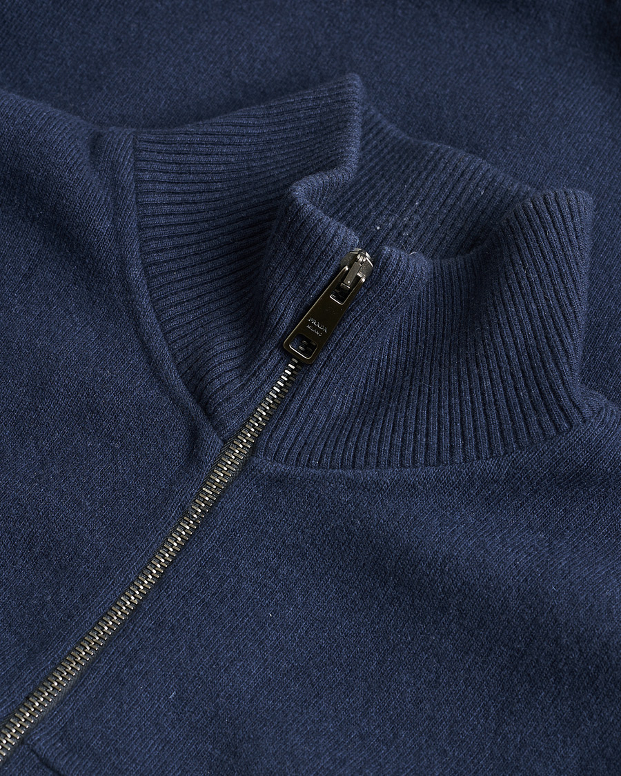 Homme | Pre-owned Pulls Et Tricots | Pre-owned | Prada Cashmere Blend Full Zip Cardigan Navy 50