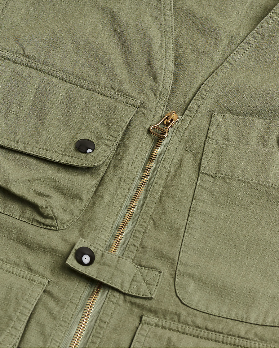 Homme | Pre-owned Manteaux Et Vestes | Pre-owned | Drake's Ripstop Utility Cotton Vest Green UK36 - EU46