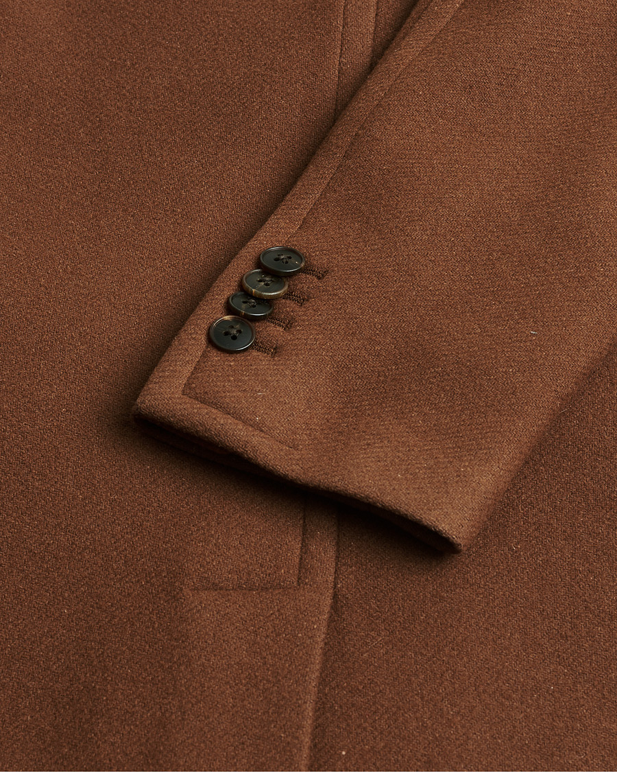 Homme | Boglioli Double Breasted Wool Coat Rust Brown 46 | Pre-owned | Boglioli Double Breasted Wool Coat Rust Brown 46