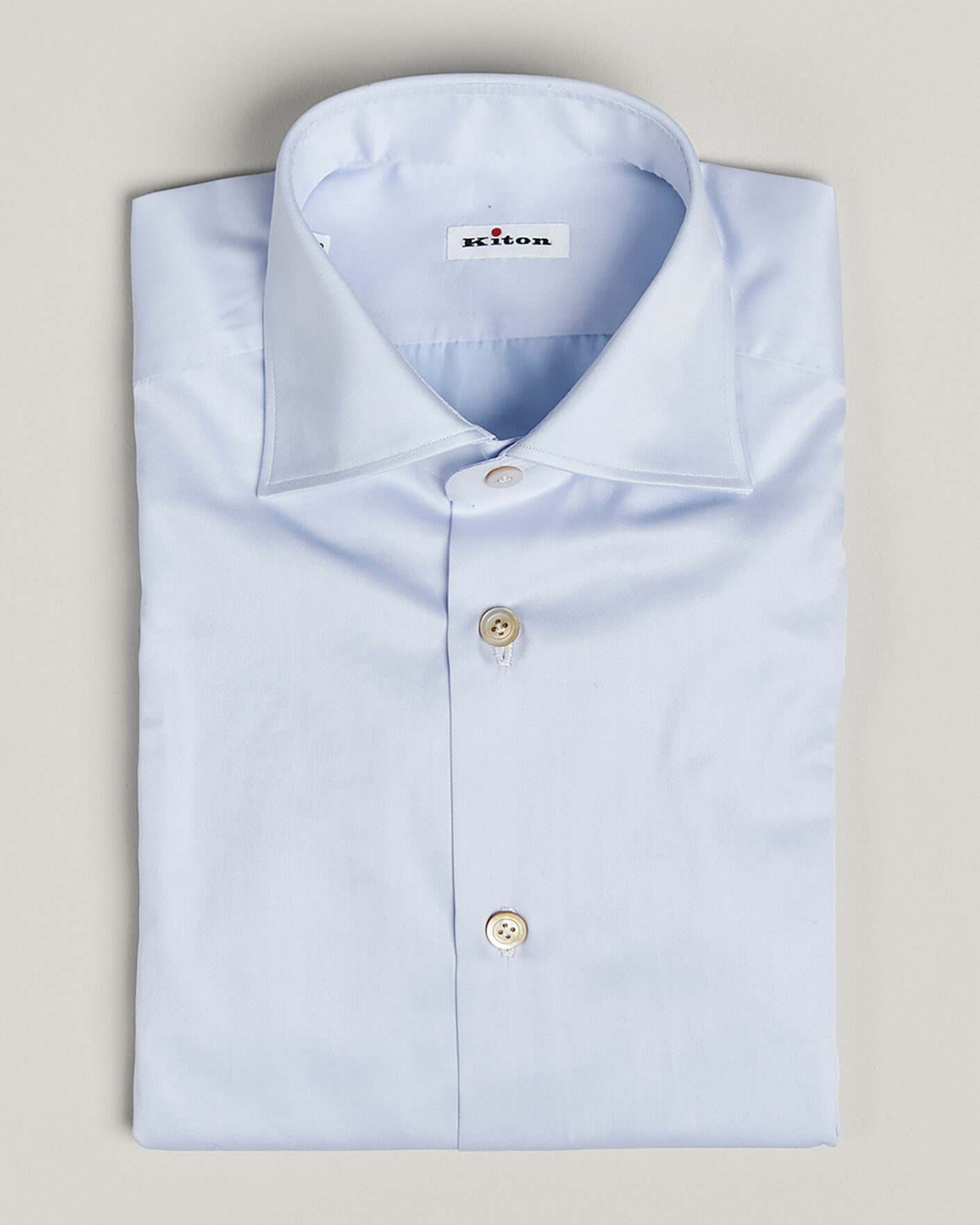 Homme | Pre-owned Chemises | Pre-owned | Kiton Cotton Dress Shirt Light Blue 38 - S