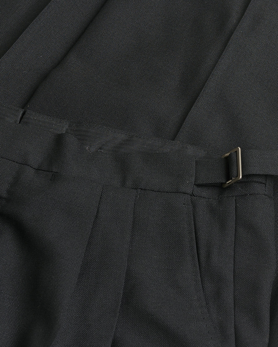 Homme | Pre-owned Pantalons | Pre-owned | Berg&Berg High Waisted Double Pleated Wool Trousers Black 52