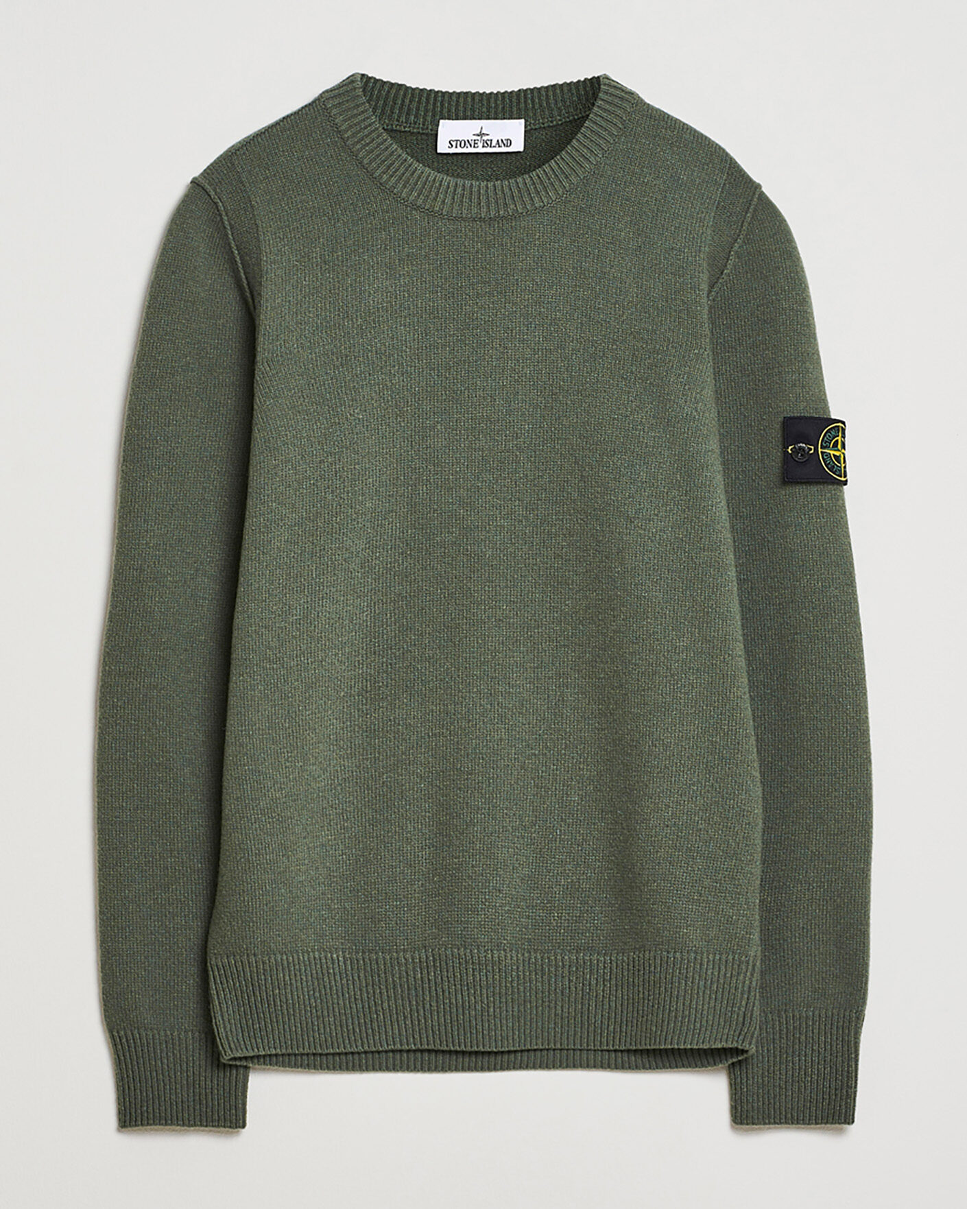 Homme | Pre-owned Pulls Et Tricots | Pre-owned | Stone Island Knitted Lambswool Crew Neck Military Green M