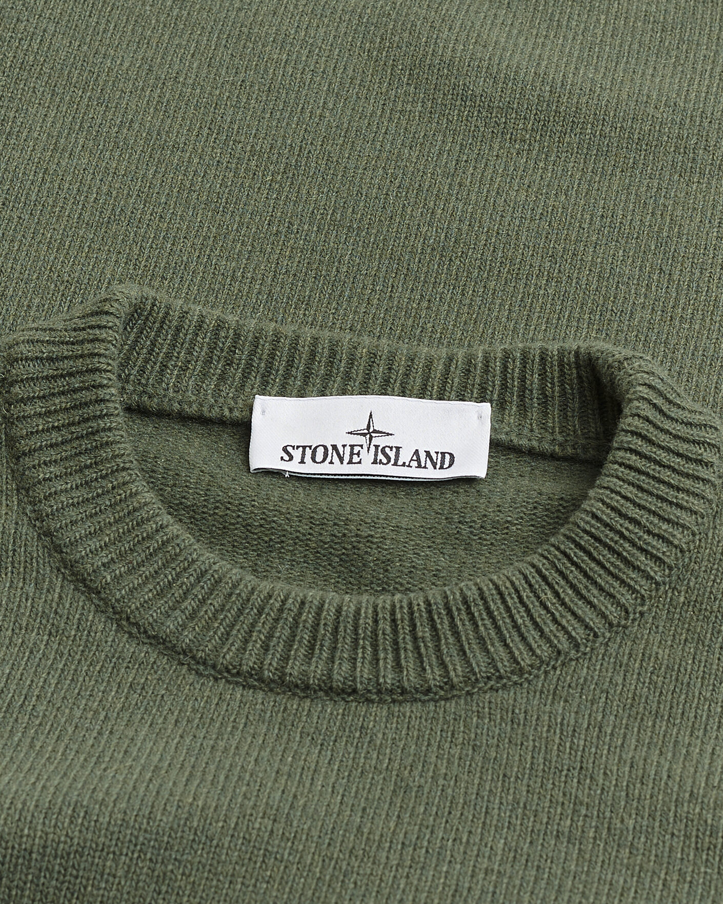 Homme | Pre-owned Pulls Et Tricots | Pre-owned | Stone Island Knitted Lambswool Crew Neck Military Green M
