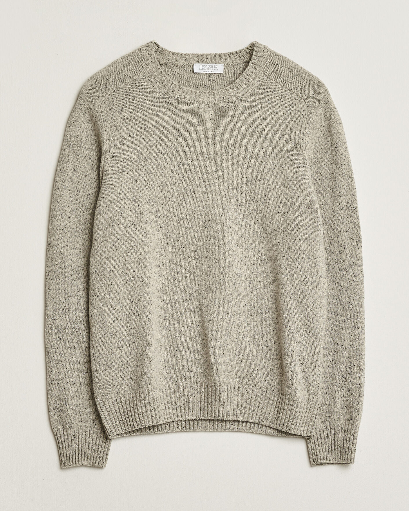 Homme | Pre-owned Pulls Et Tricots | Pre-owned | Gran Sasso Cashmere & Silk Blend Crew Neck Grey Melange 48