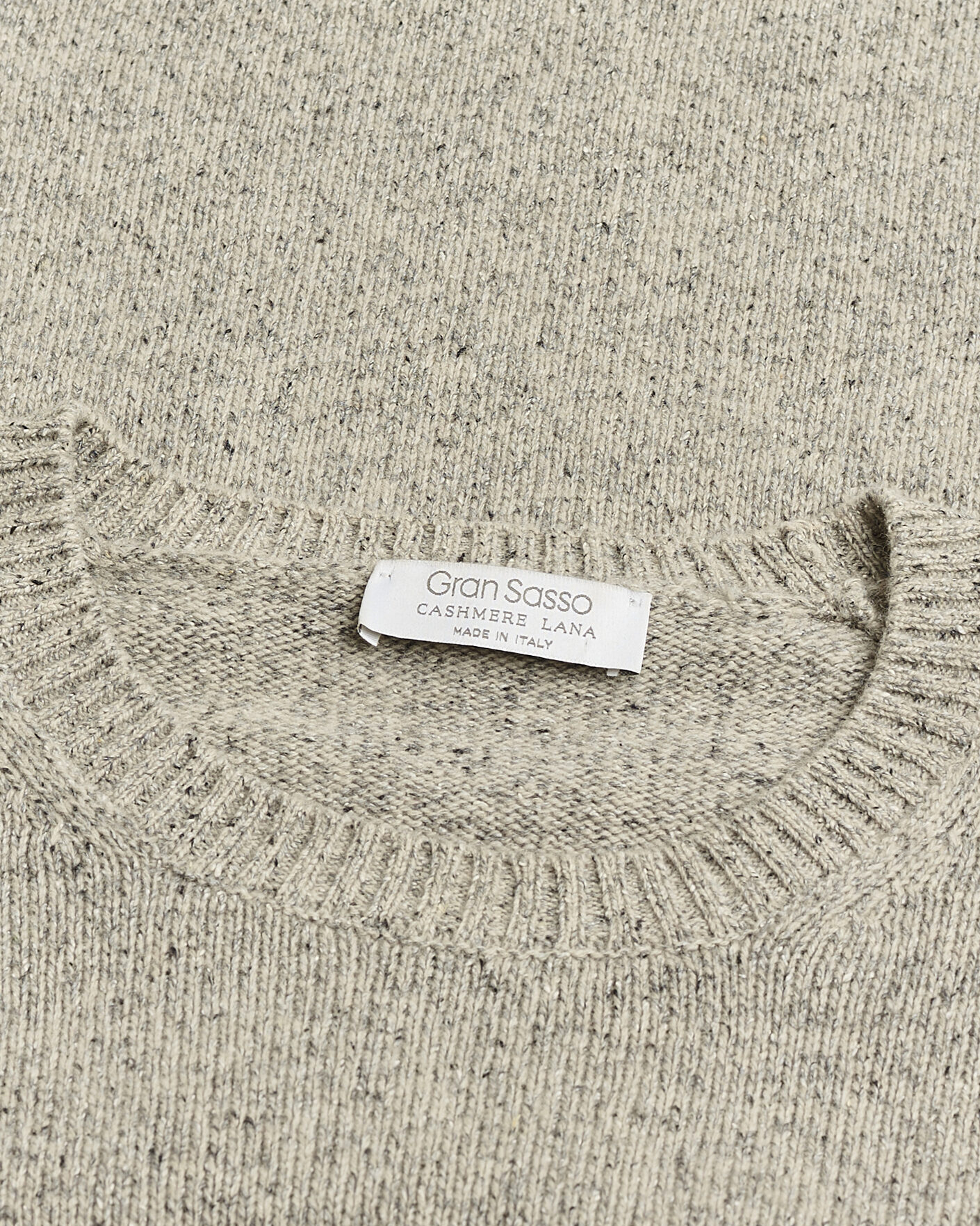 Homme | Pre-owned Pulls Et Tricots | Pre-owned | Gran Sasso Cashmere & Silk Blend Crew Neck Grey Melange 48