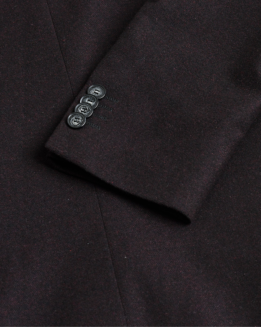 Homme | Pre-owned Blazers | Pre-owned | Tiger of Sweden Flannel Wool Blazer Burgundy 48