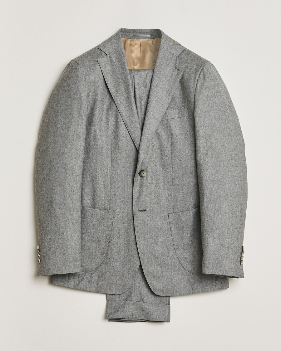 Homme | Pre-owned Costumes | Pre-owned | Rose & Born Flannel Wool Suit GRose & Born Flannel Wool Suit Grey 48ey 50